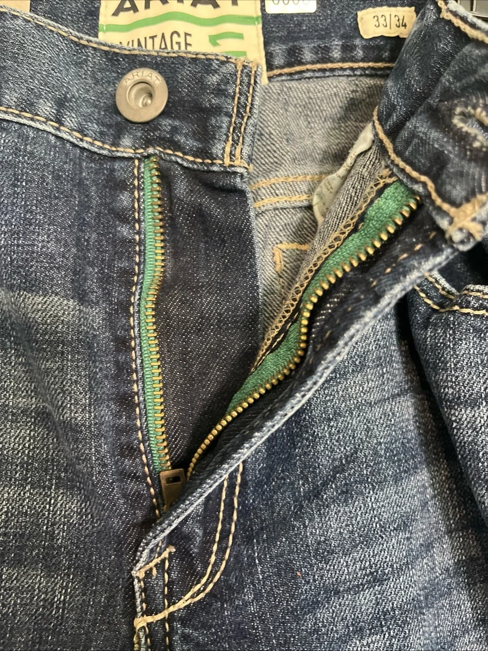 Ariat M1 Vintage 33/34 Blue Straight-Leg Jeans NWT